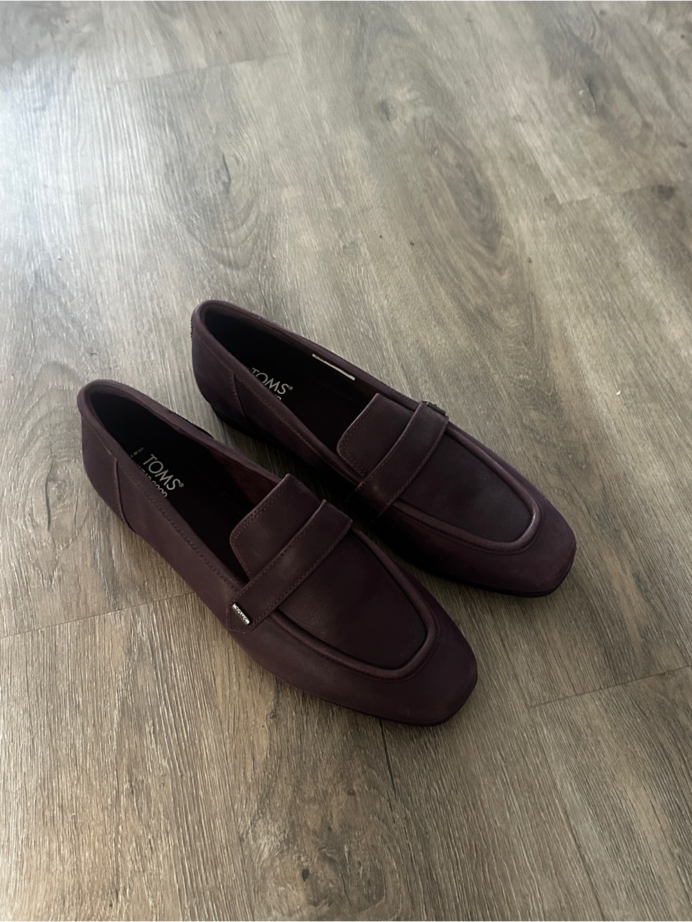 TOMS Men's Deep Burgundy Slip-On Penny Loafers